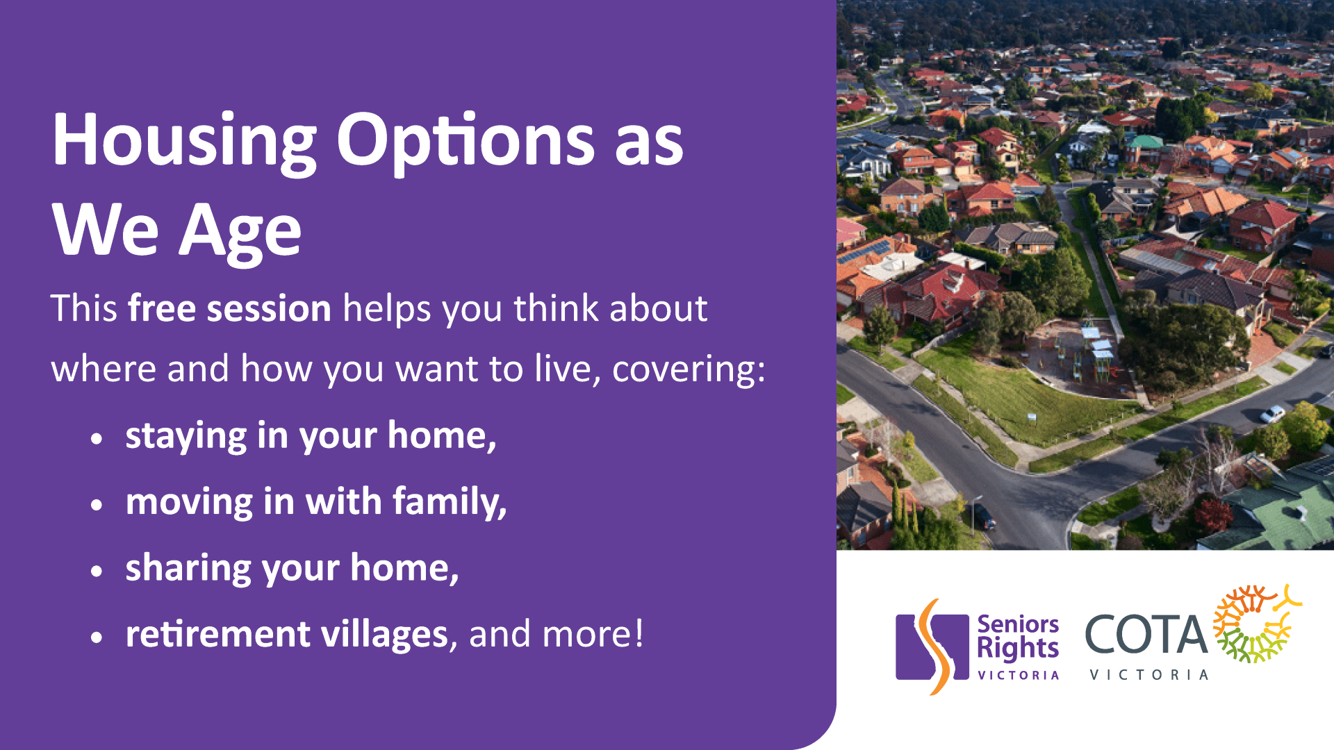 Housing Options as We Age (Glen Waverley, VIC)