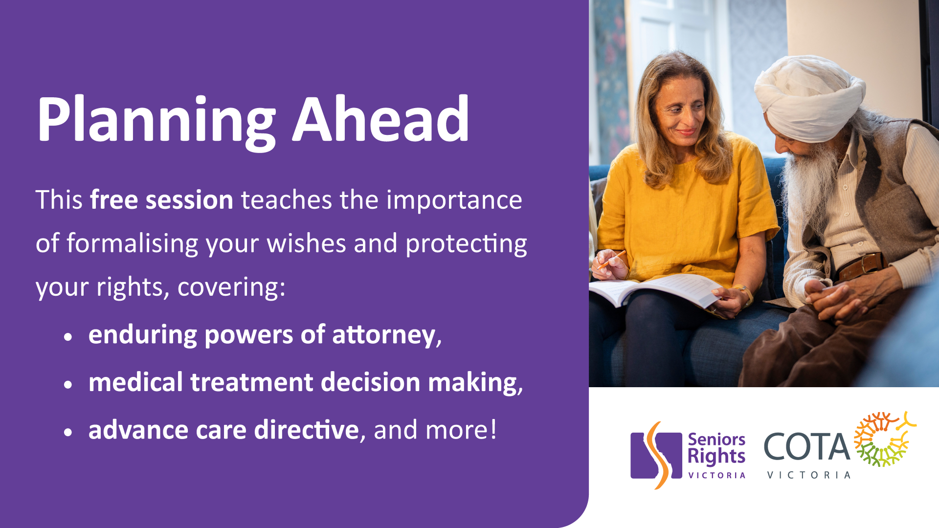 Future Planning for Seniors Workshop (Bairnsdale, VIC)