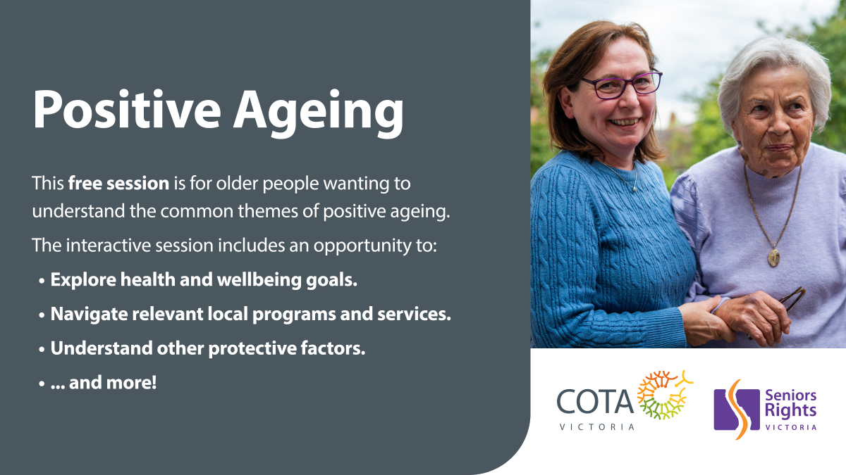 Positive Ageing information session (Altona North, VIC)